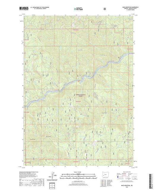 Mace Mountain Oregon US Topo Map Image