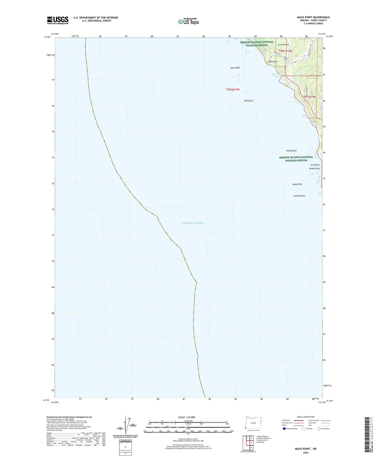 Mack Point Oregon US Topo Map Image
