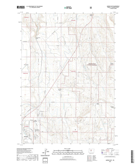 Madras East Oregon US Topo Map Image