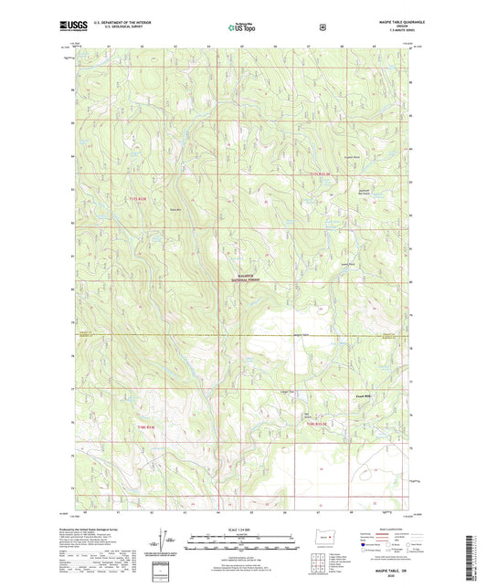 Magpie Table Oregon US Topo Map Image
