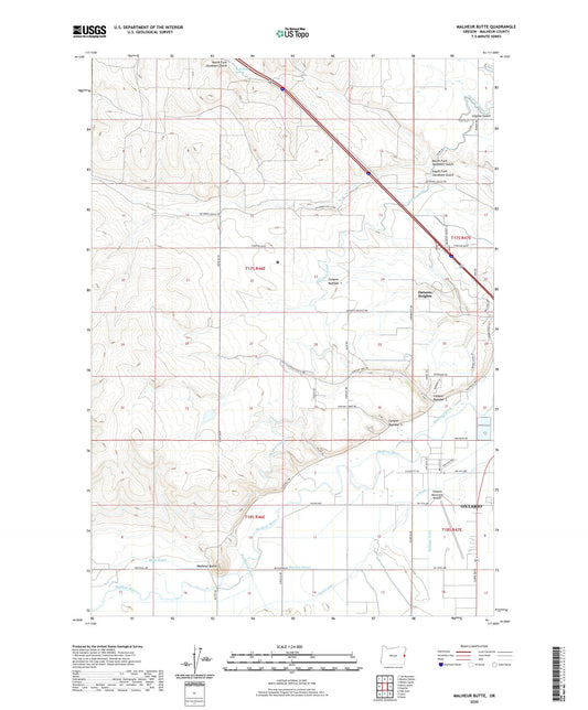 Malheur Butte Oregon US Topo Map Image
