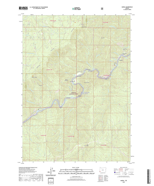 Marial Oregon US Topo Map Image