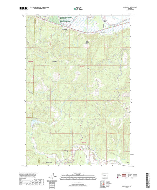 Marshland Oregon US Topo Map Image