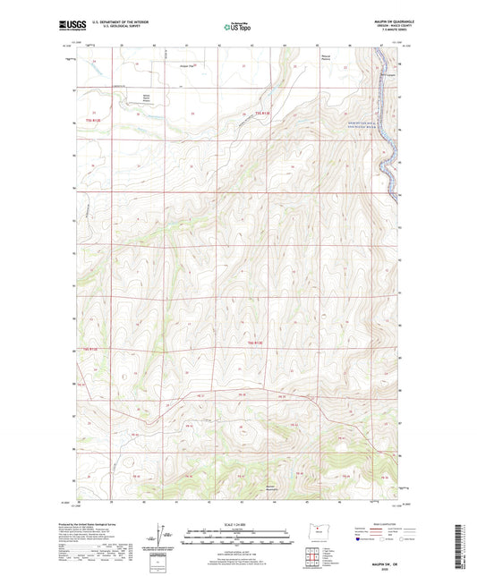 Maupin SW Oregon US Topo Map Image