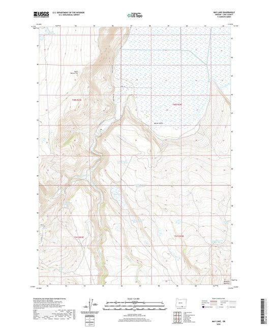 May Lake Oregon US Topo Map Image