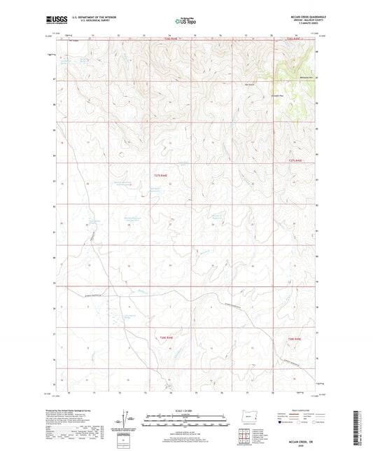 McCain Creek Oregon US Topo Map Image