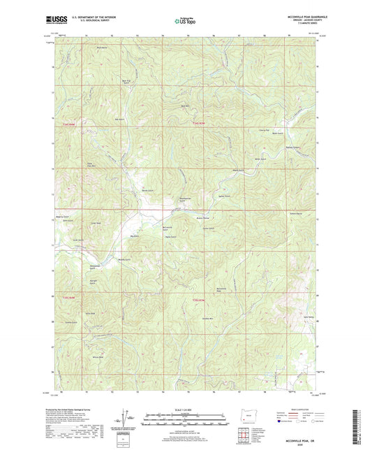 McConville Peak Oregon US Topo Map Image