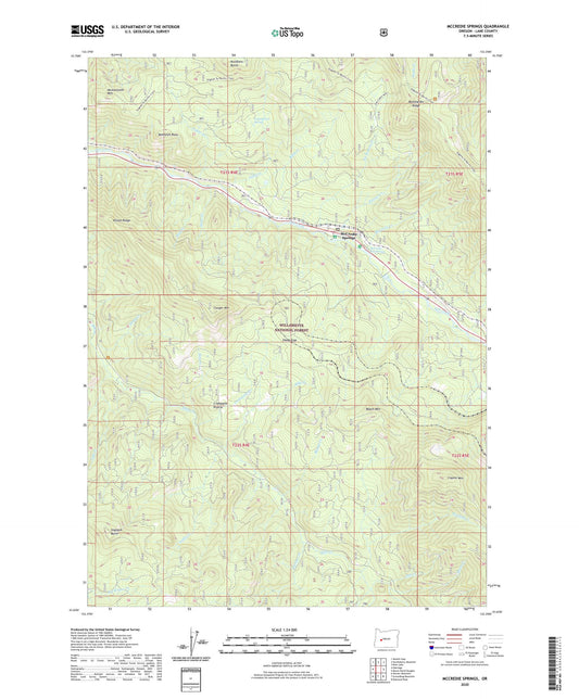 McCredie Springs Oregon US Topo Map Image