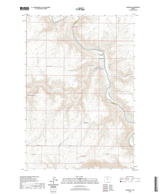 McDonald Oregon US Topo Map Image