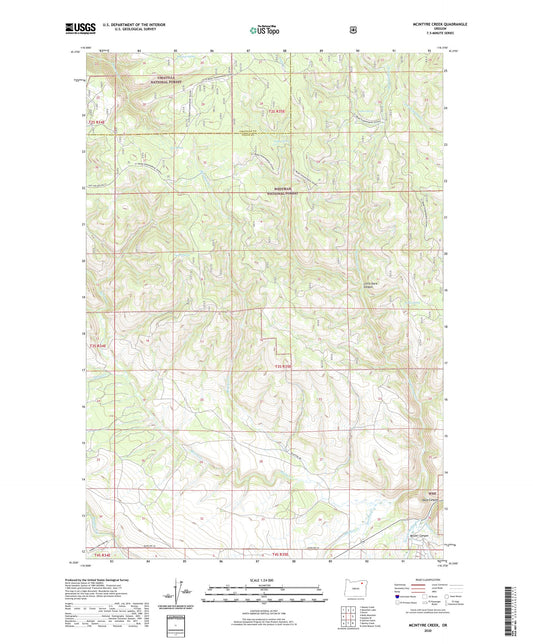 McIntyre Creek Oregon US Topo Map Image