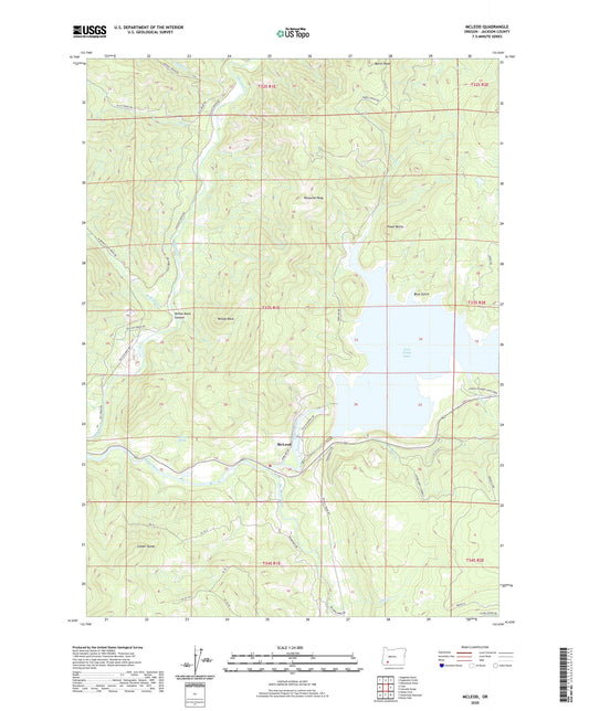 McLeod Oregon US Topo Map Image