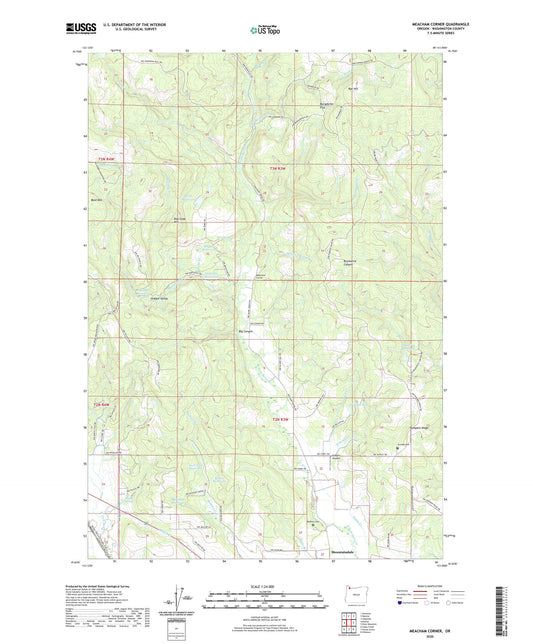 Meacham Corner Oregon US Topo Map Image