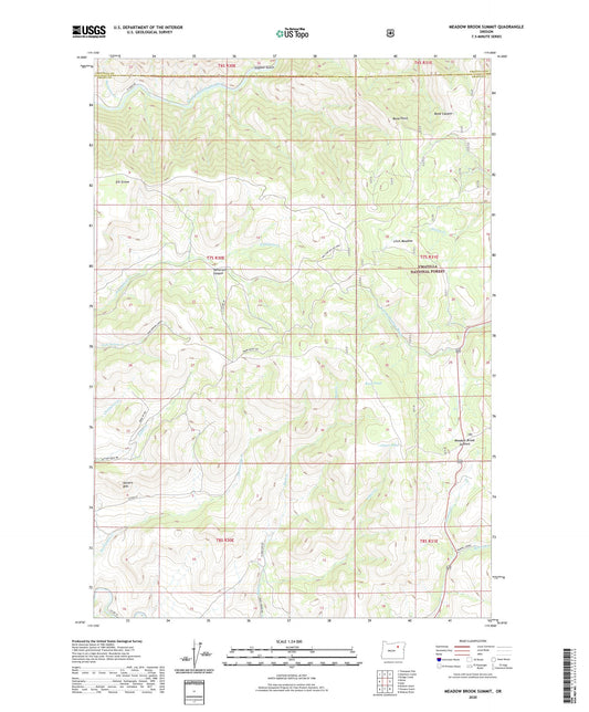 Meadow Brook Summit Oregon US Topo Map Image