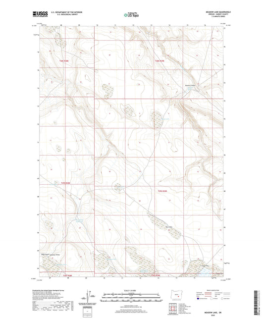 Meadow Lake Oregon US Topo Map Image