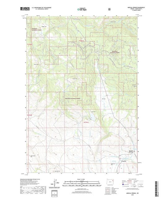 Medical Springs Oregon US Topo Map Image