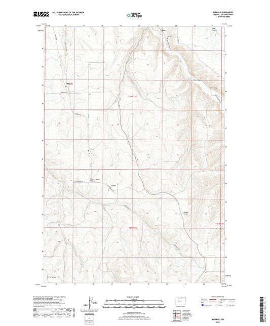 Mikkalo Oregon US Topo Map Image