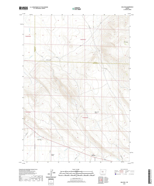 Millican Oregon US Topo Map Image