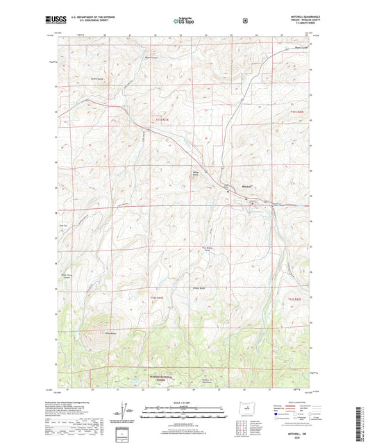 Mitchell Oregon US Topo Map Image