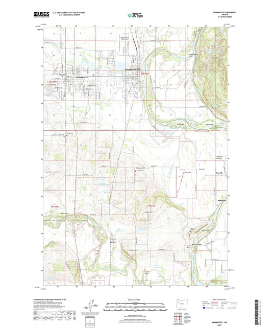 Monmouth Oregon US Topo Map Image