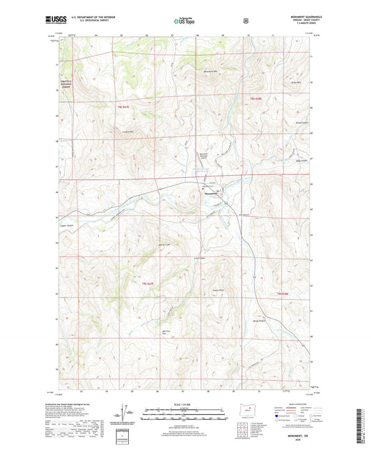 Monument Oregon US Topo Map Image
