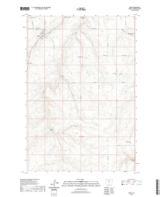 Moro Oregon US Topo Map Image