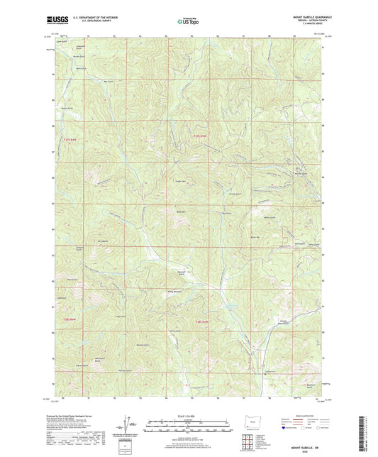 Mount Isabelle Oregon US Topo Map Image