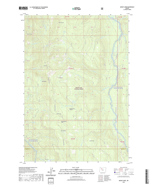 Mount Lowe Oregon US Topo Map Image