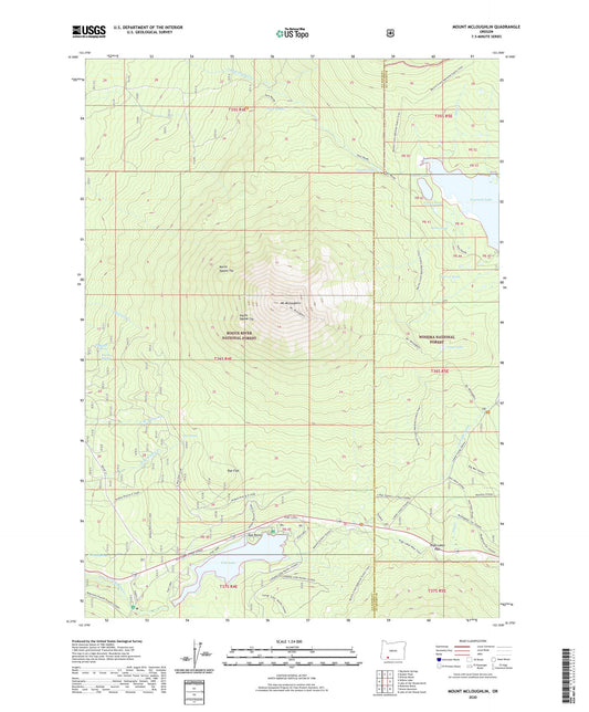 Mount McLoughlin Oregon US Topo Map Image