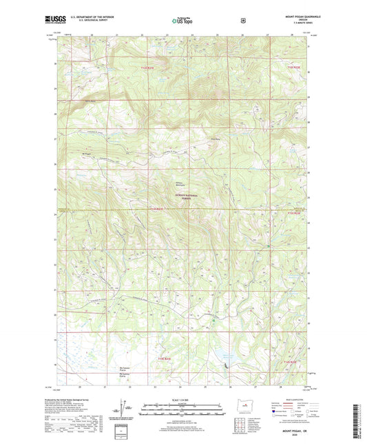 Mount Pisgah Oregon US Topo Map Image
