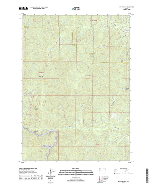 Mount Reuben Oregon US Topo Map Image
