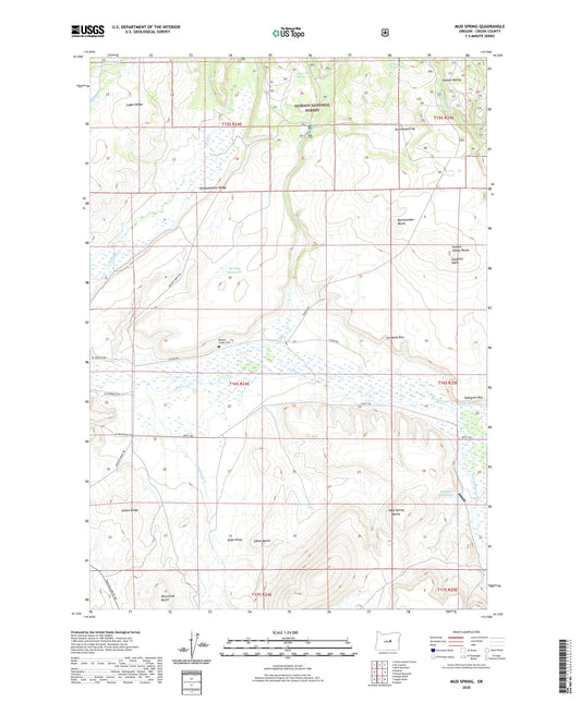Mud Spring Oregon US Topo Map Image
