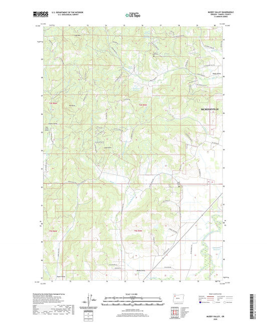 Muddy Valley Oregon US Topo Map Image