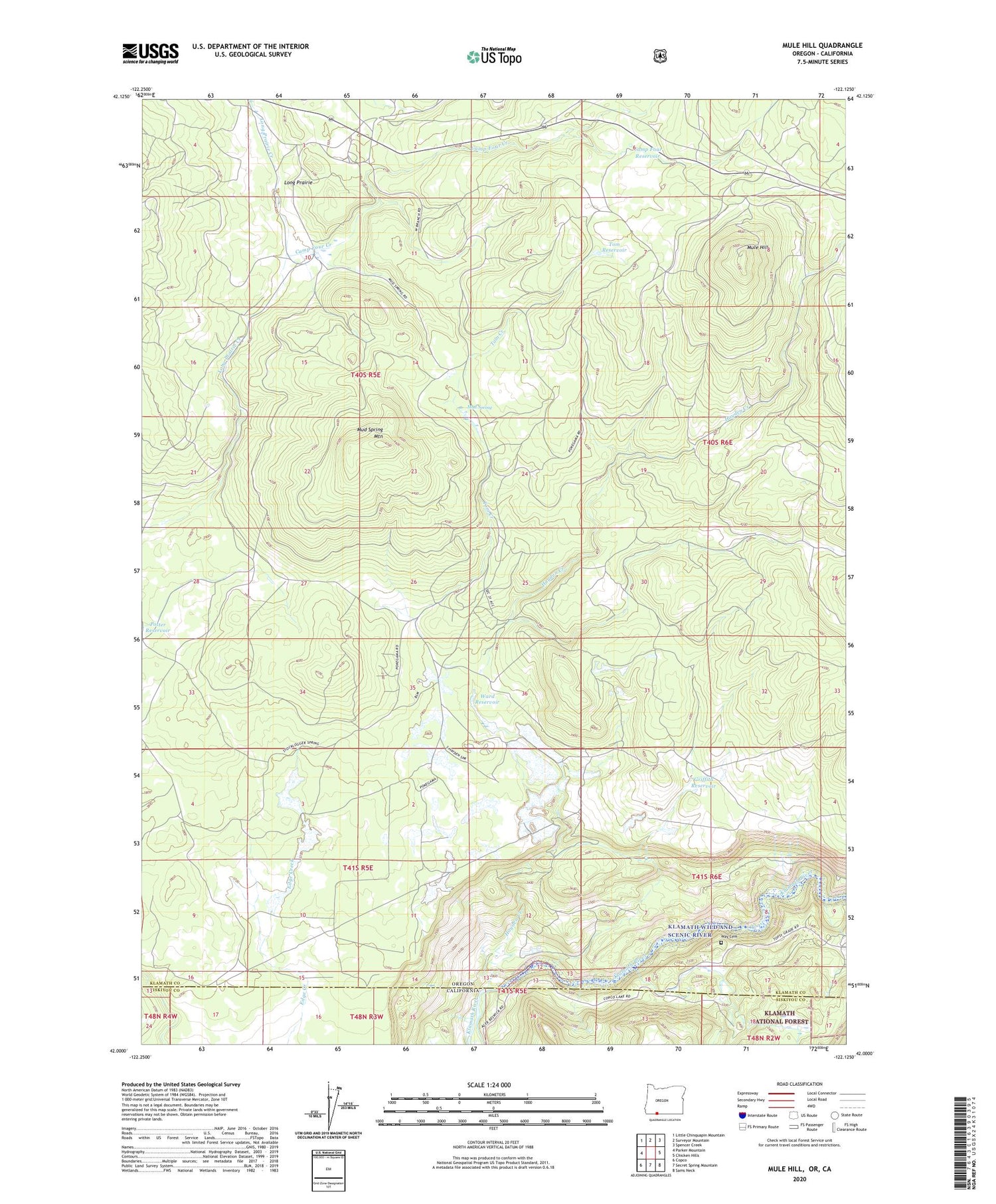 Mule Hill Oregon US Topo Map Image