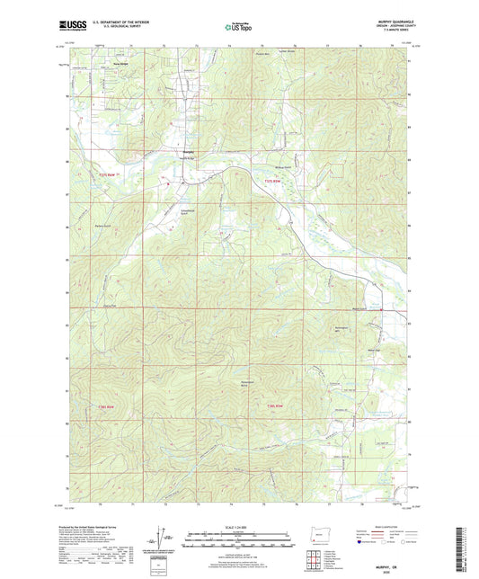 Murphy Oregon US Topo Map Image