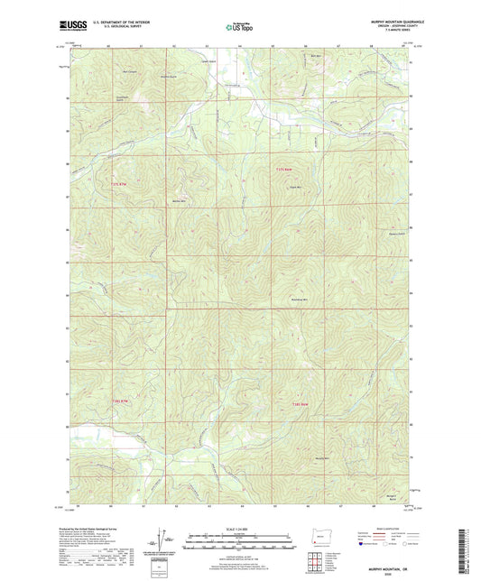 Murphy Mountain Oregon US Topo Map Image