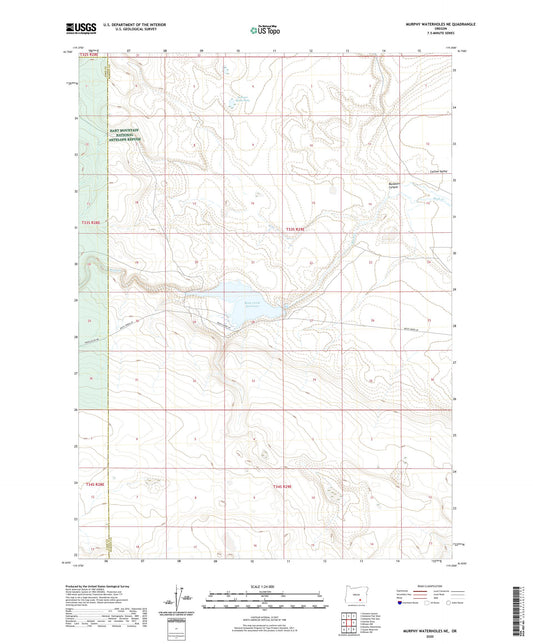Murphy Waterholes NE Oregon US Topo Map Image