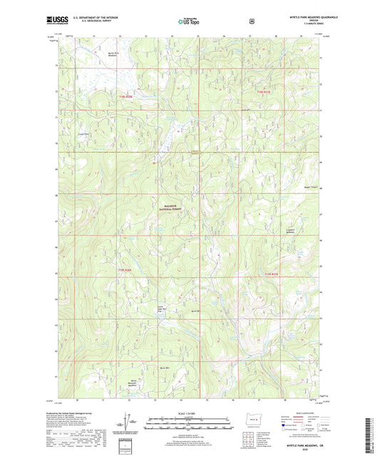 Myrtle Park Meadows Oregon US Topo Map Image