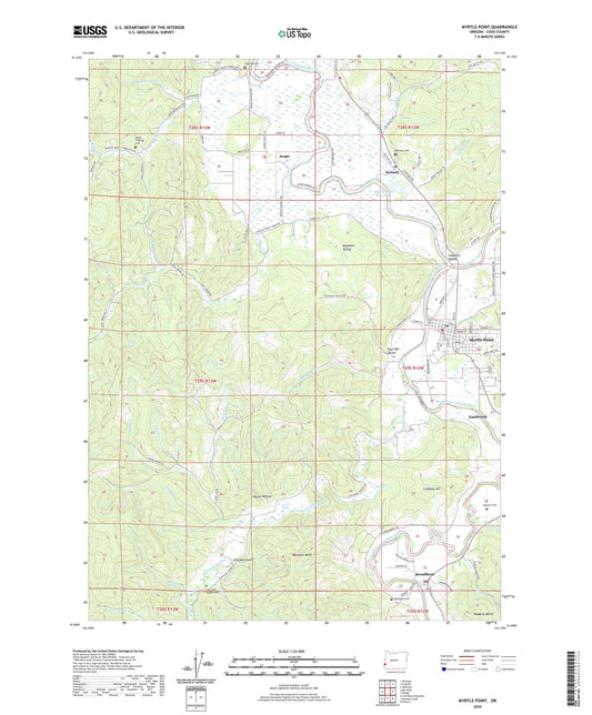 Myrtle Point Oregon US Topo Map Image