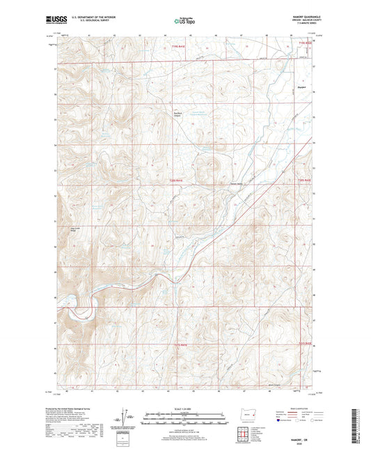 Namorf Oregon US Topo Map Image