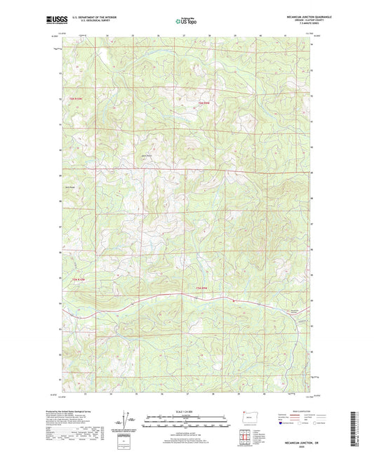 Necanicum Junction Oregon US Topo Map Image