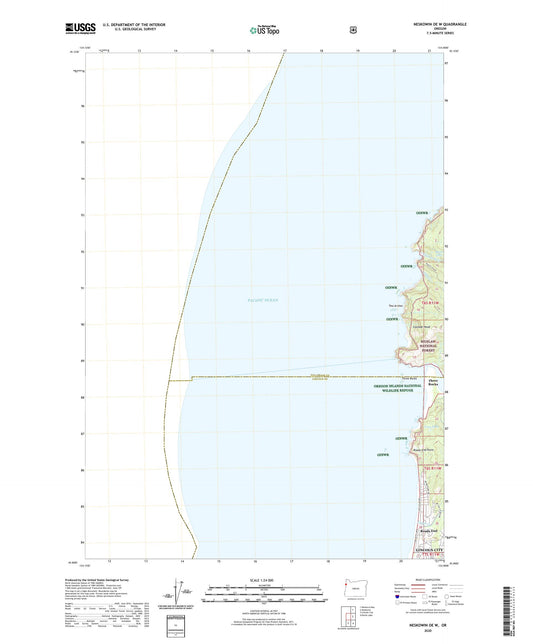 Neskowin OE W Oregon US Topo Map Image