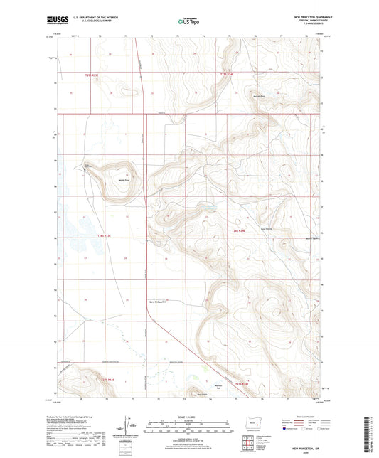 New Princeton Oregon US Topo Map Image