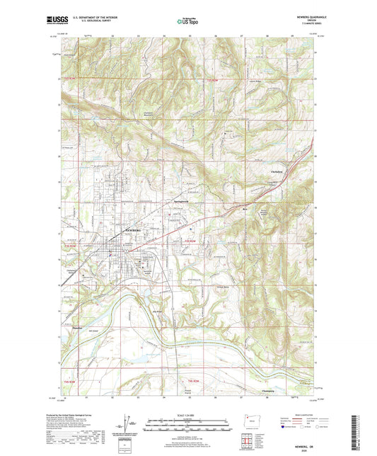Newberg Oregon US Topo Map Image