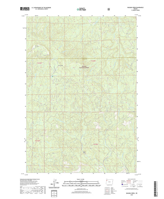Niagara Creek Oregon US Topo Map Image