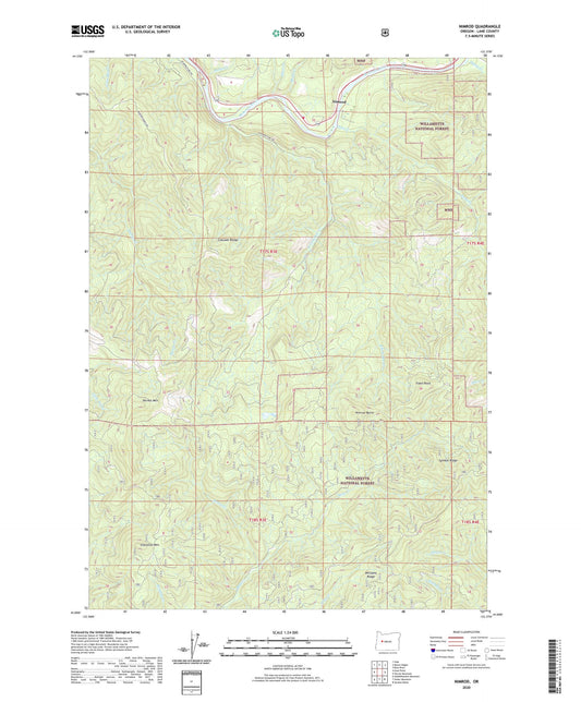 Nimrod Oregon US Topo Map Image