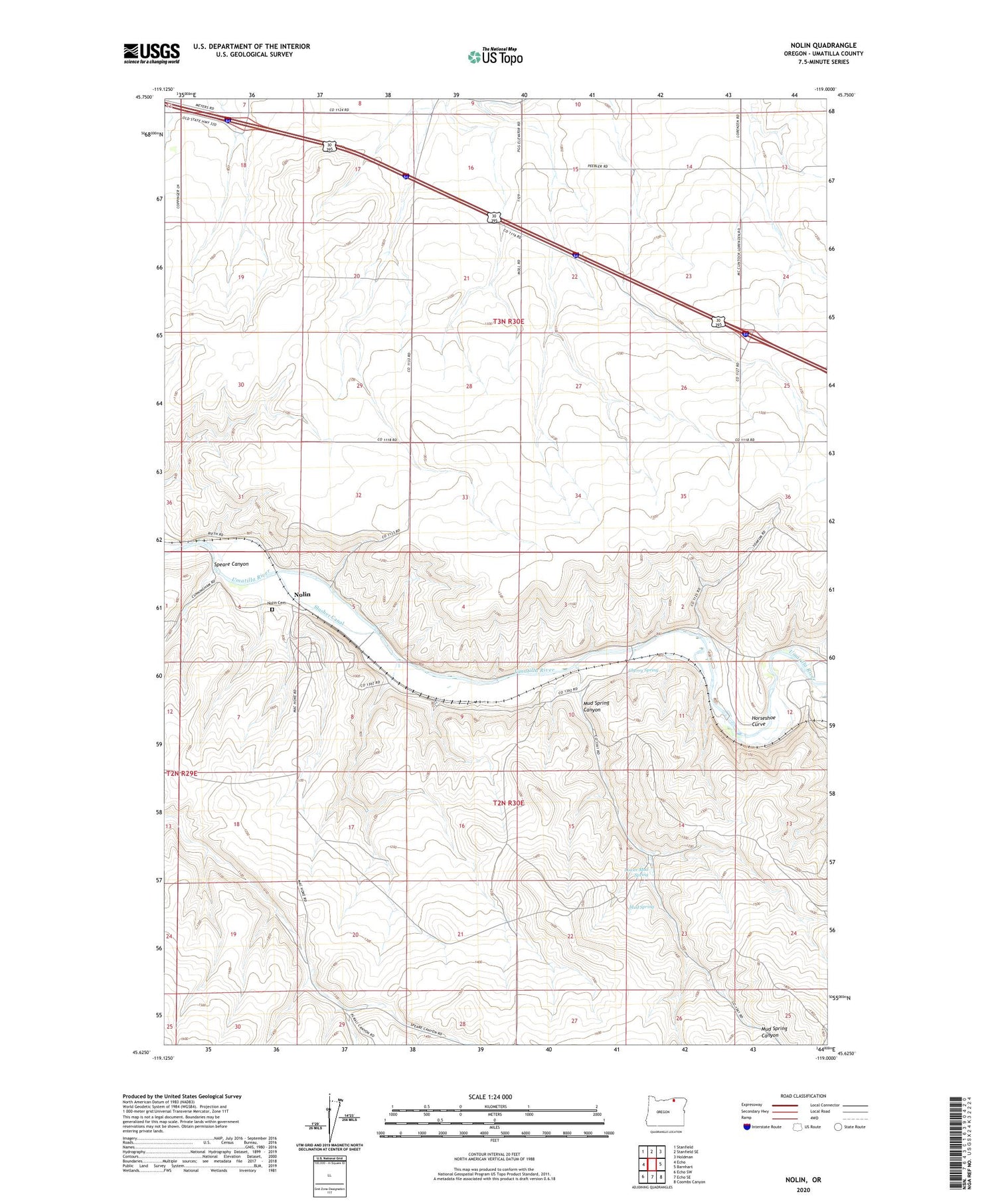Nolin Oregon US Topo Map Image