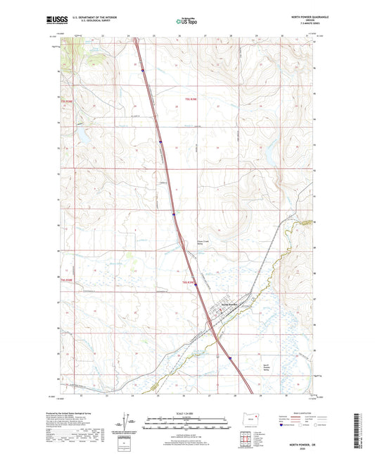 North Powder Oregon US Topo Map Image