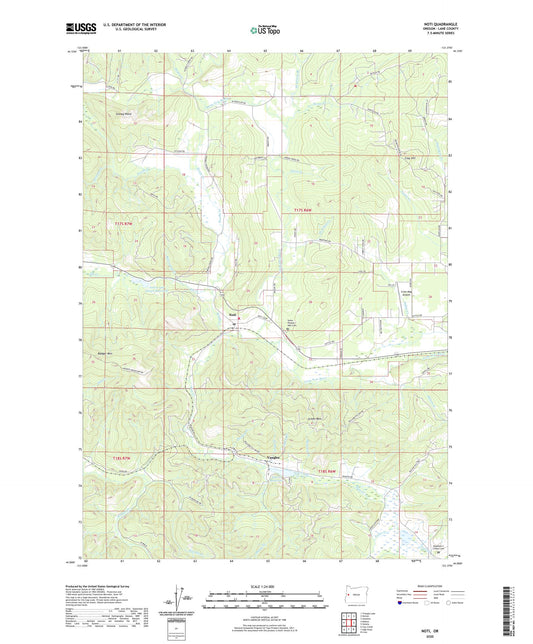 Noti Oregon US Topo Map Image
