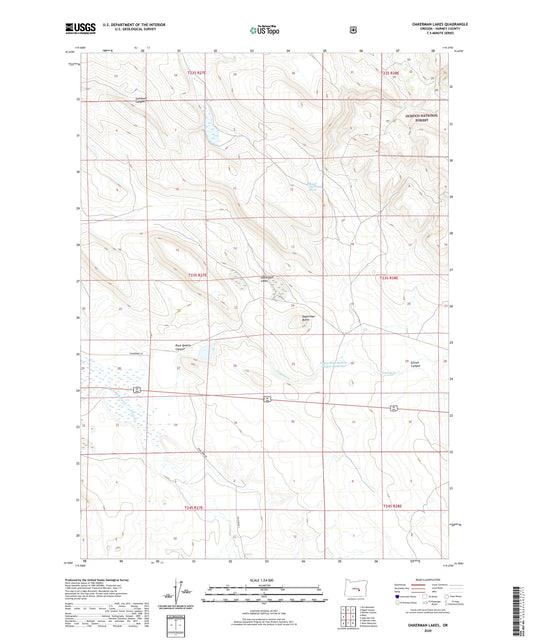 Oakerman Lakes Oregon US Topo Map Image