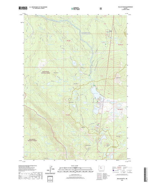Olallie Butte Oregon US Topo Map Image